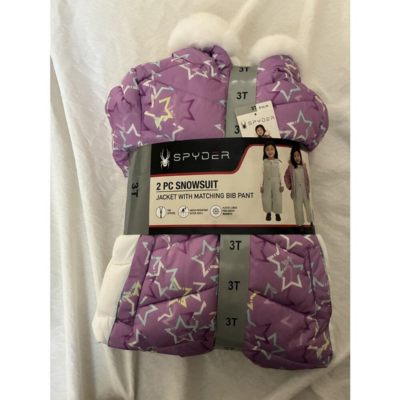 SPYDER NEW! 2 PC SNOWSUIT JACKET WITH MATCHING BIB PANT SIZE 3T, - Picture 5 of 6